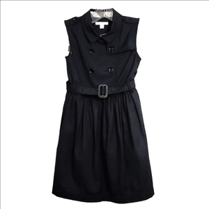 Burberry Navy Blue Girls Cotton Twill Trench Coat Dress, Size 10 ~ NWT